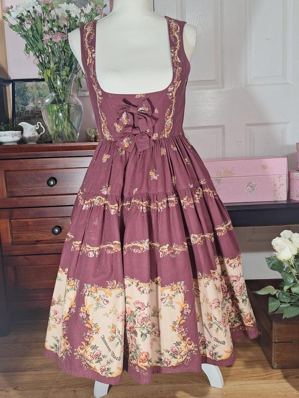 Rose Print JSK | Classic Lolita Jumper Skirt 🍷✨